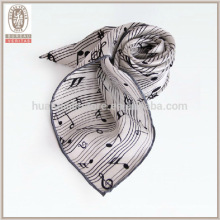 Bufanda de moda de la seda del 100% de la bufanda del cuello de la notación musical